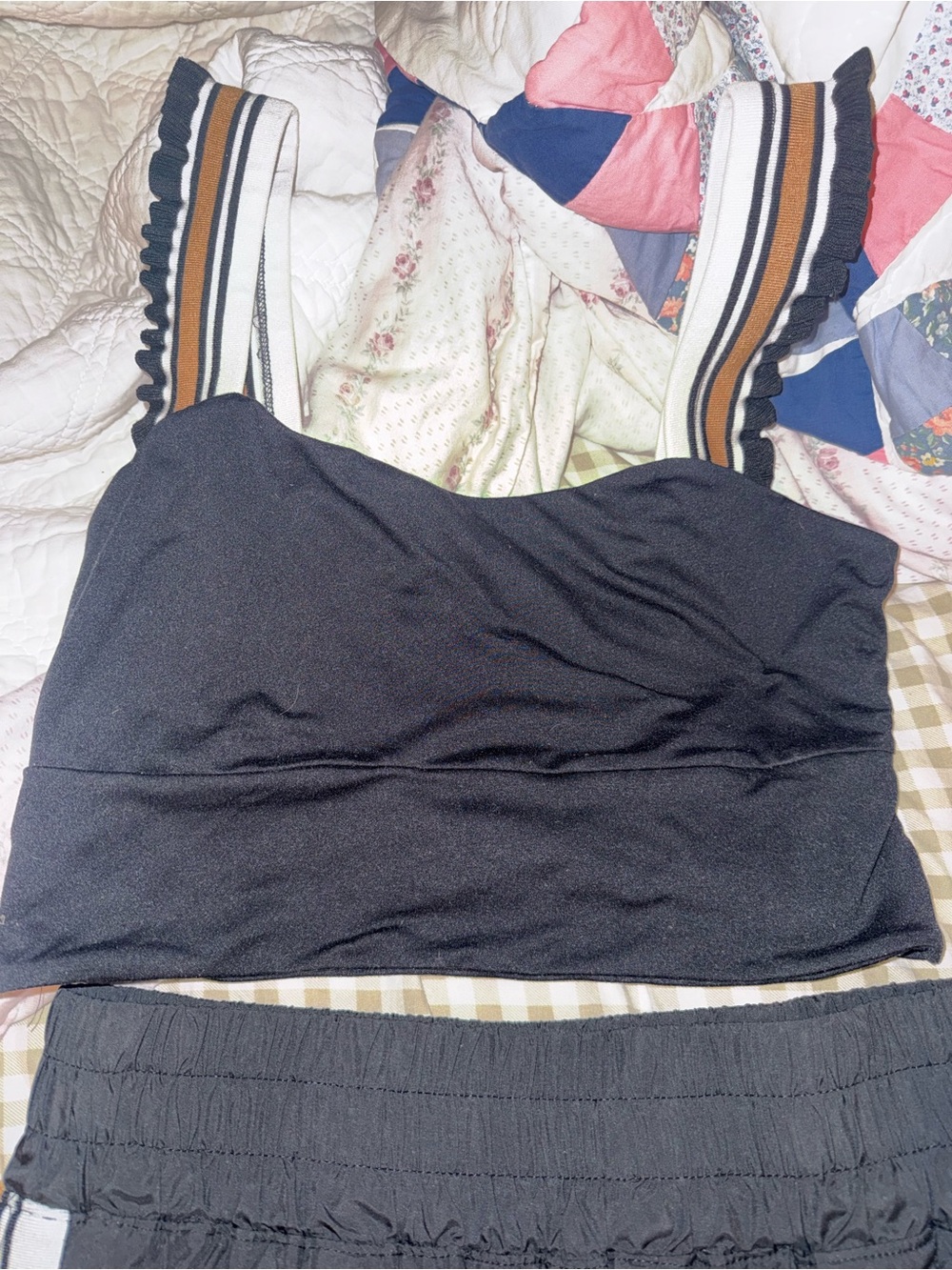 Free People movement set Black Women's Athletic Shorts with Side Stripe - Picture 2 of 5